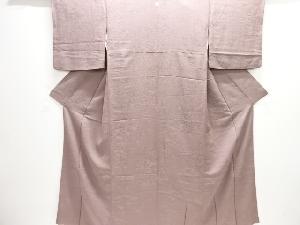 荒波模様織り出し一つ紋色無地着物